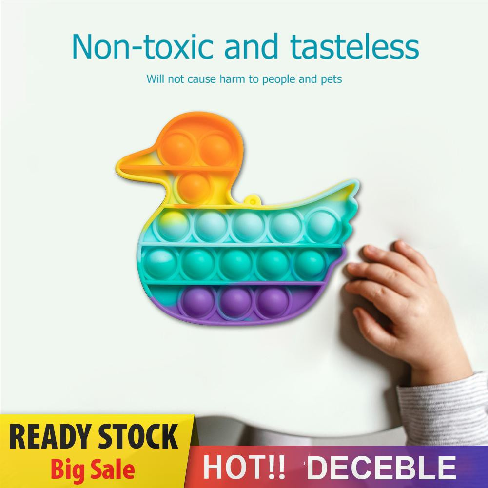 Pop It Fidget Đồ chơi Duck Shape Funny Anti Stress Puzzle Squeeze Đồ chơi Push Bubble Sensory Đồ chơis