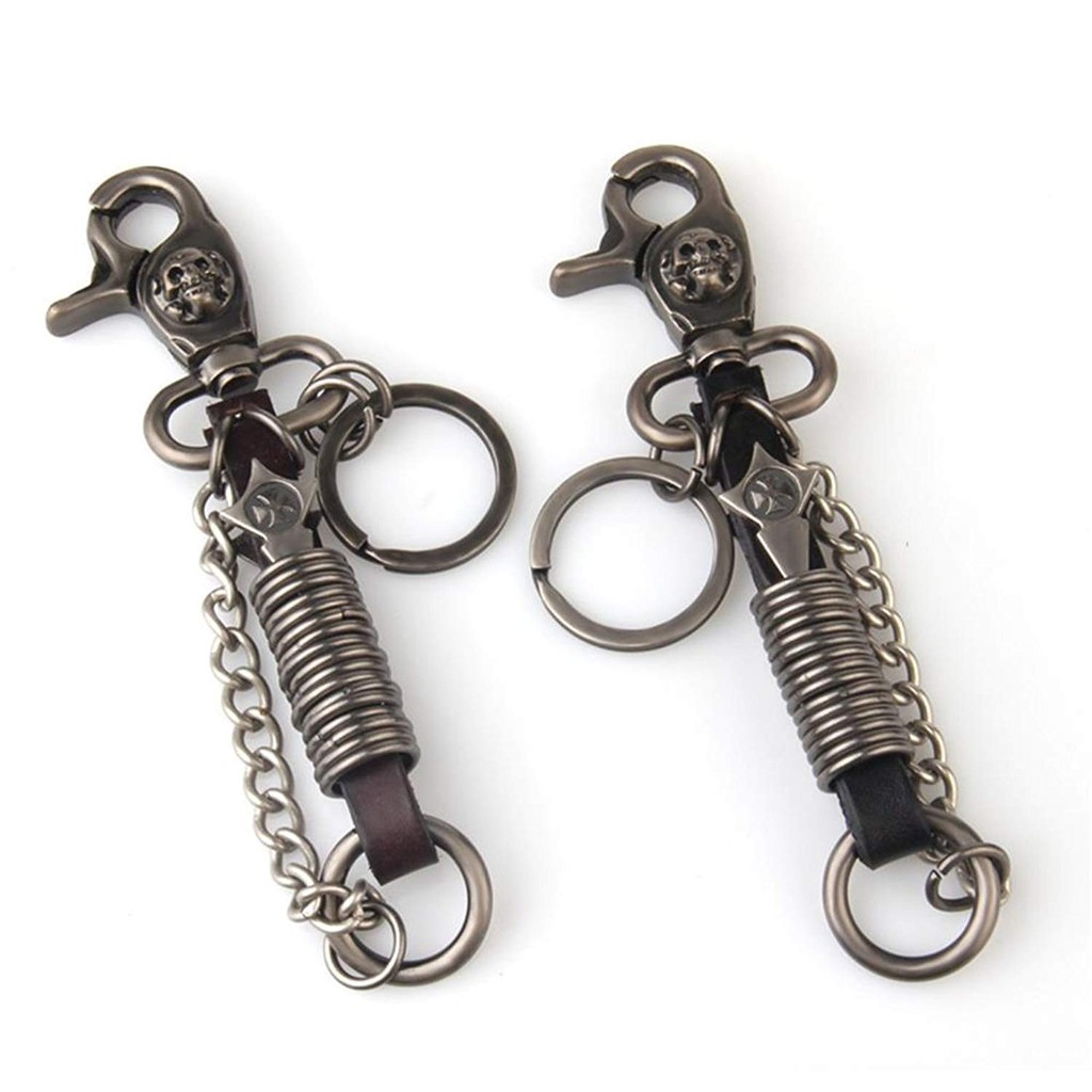 Móc khóa Eo Retro phong cách rock từ hợp kim móc chìa khóa cổ điển phương Tây cao cấp Skull Keychain Phặn Phặn