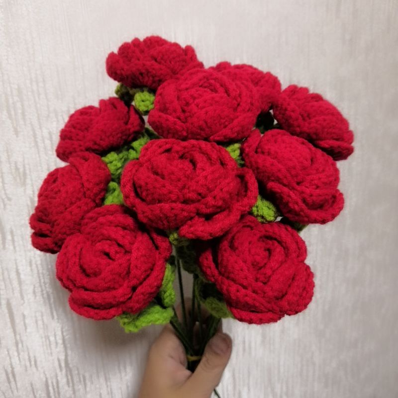 Quà tặng ý nghĩa Hoa hồng bằng len handmade, Rose Crochet, Forever Flower Crochet