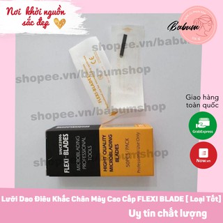Lưỡi dao điêu khắc chân mày cao cấp Flexi Blades siêu bén, lưỡi dao phẩy sợi chân mày nano