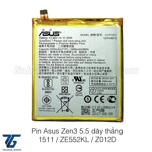 Pin Asus Zenfone 3 5.5 cáp thẳng