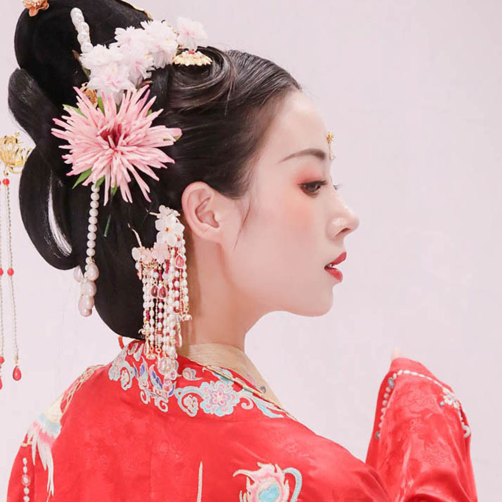 Bộ 3 cái kẹp tóc đính hoa phong cách cổ điển cho nữ