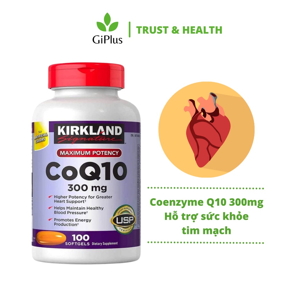 Viên Uống Hỗ Trợ Sức Khỏe Tim Mạch KirkLand Signature Maximum Potency CoQ10 300mg (100 Viên/Lọ)