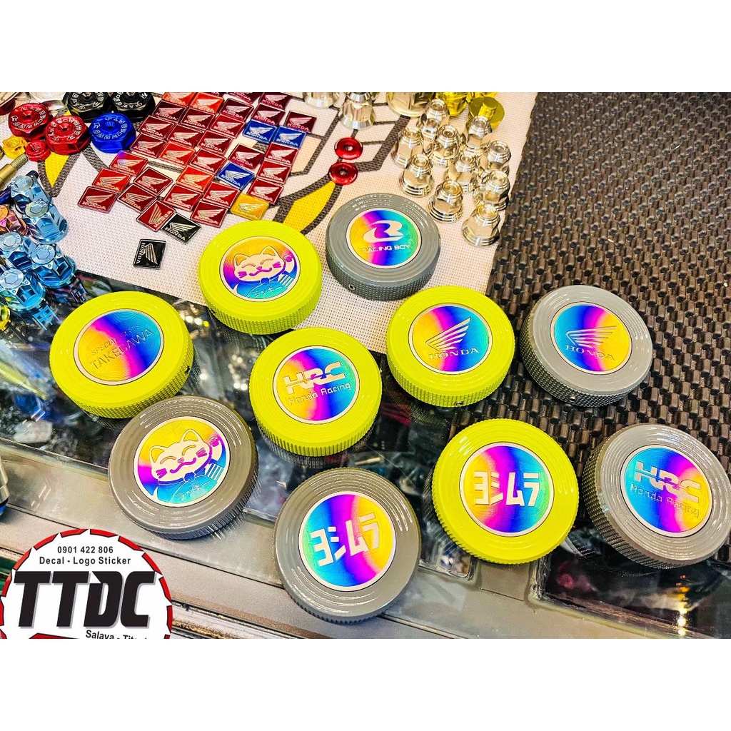 Nắp bình xăng cnc tem logo titan gắn mọi dòng xe ✌