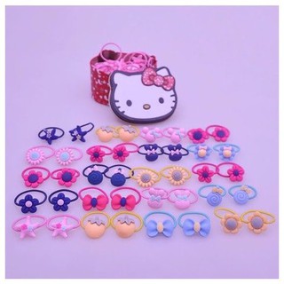 Hộp 40 Dây Cột Tóc Kitty Cho Bé Gái
