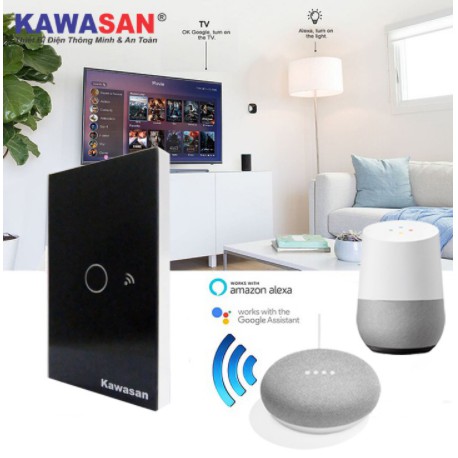 CÔNG TẮC WIFI KAWASAN 3 NÚT CẢM ỨNG[Bào Hành 24 tháng]