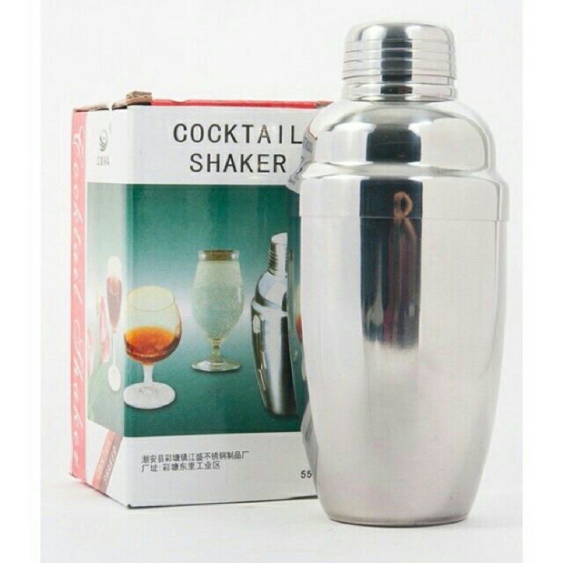 Bình Lắc Pha Chế Cocktail Shaker Inox không gỉ 550ml, Bình Lắc Nhựa 350ml 700ml