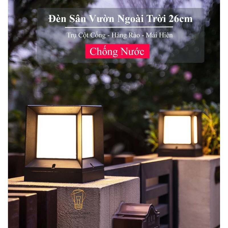Đèn Sân Vườn Ngoài Trời Energy Green Lighting  LT-049 - Trụ Cổng Cột Đèn Hàng Rào Mái Hiên Chống Nước Cao Cấp Decor Vint