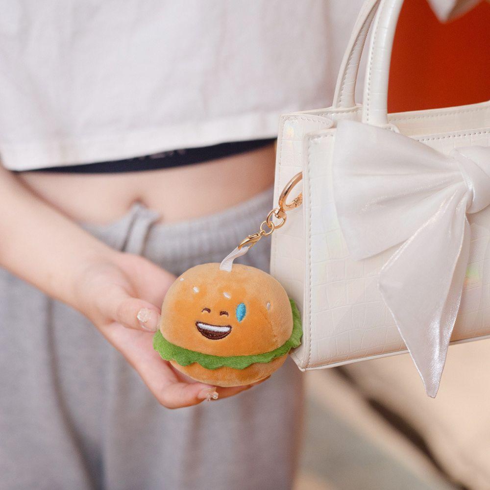 Móc Khóa Hình Hamburger Nhồi Bông Xinh Xắn