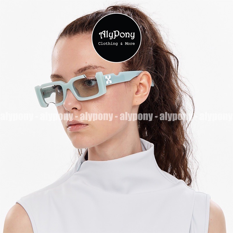 Mắt Kính Thời Trang Nữ Gọng Vuông Đục Lỗ OffWhite Mẫu Mới 2021 AlyPony - KO