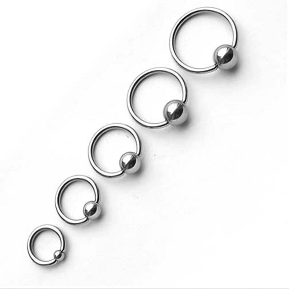 Bông Tai Thời Trang Hình Tròn Bằng Thép Không Gỉ Nhiều Màu 6mm / 8mm / 10mm / 12mm