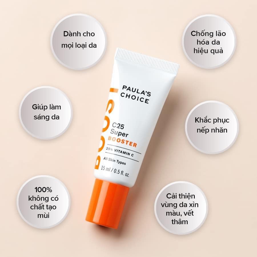 Tinh Chất Vitamin C 25% Làm Đều Màu Da, Xóa Mờ Thâm Nám, Tàn Nhang và Ngăn Ngừa Lão Hóa Paula's Choice C25 Super Booster