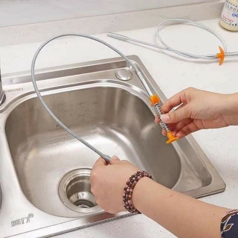 Dây thông tắc cống lò xo