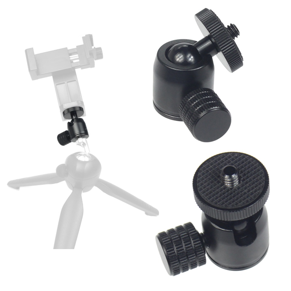 Bộ Chuyển Đổi Đầu Bi XT-XINTE Mini 360 Kèm Ốc Vít 1 / 4 Chuyên Dụng Cho Giá Đỡ Ba Chân GoPro Action Camera DSLR