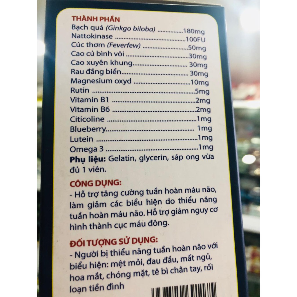 ✔️️️DaviGinko - Hoạt huyết dưỡng não - Hộp 10 vỉ x 10 viên - ngăn ngừa tai biến, chống tụ/đông máu