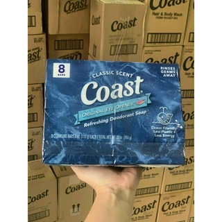 LỐC 8 CỤC XÀ BÔNG COAST DIỆT KHUẨN  MỸ 113G