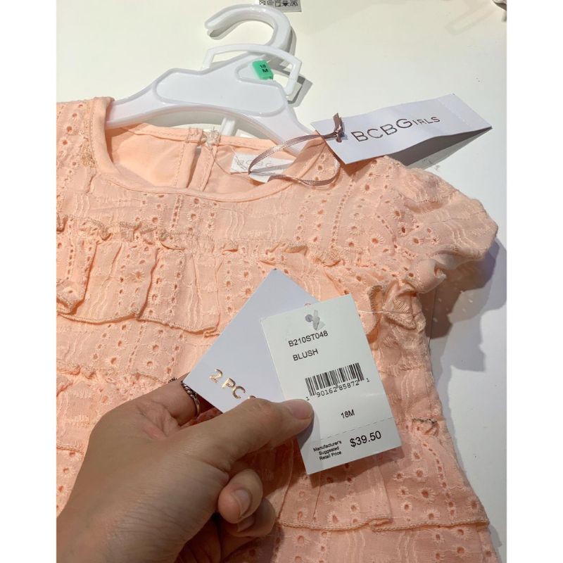 Bộ Bé Gái thêu boi BCBG 12m-6,5y Xuất 🇺🇸