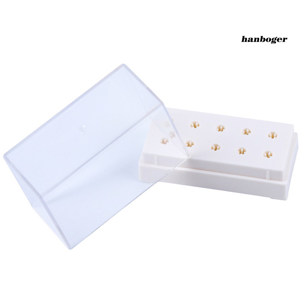 Hộp đựng trưng bày mũi khoan mài móng tay 7/10 lỗ tiện dụng