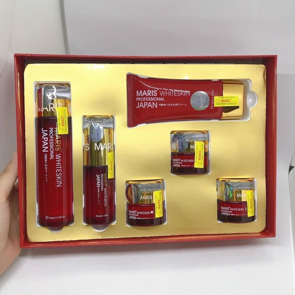 Bộ Mỹ Phẩm Maris Cao Cấp Nhật Bản 6in1 Dưỡng Trắng Da , Ngừa Lão Hóa, Giảm Mụn Nám
