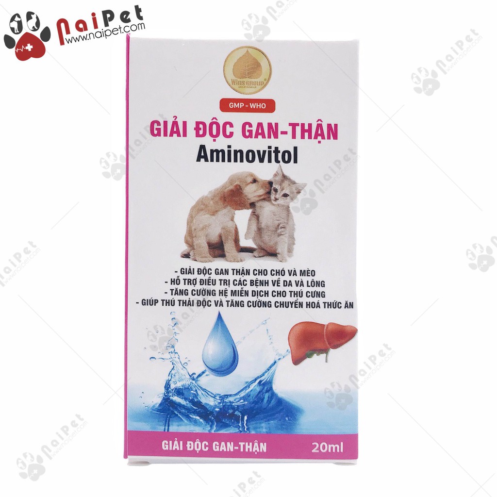 Dung Dịch Uống Giải Độc Gan Thận Tăng Cường Hệ Miễn Dịch Aminovitol Wins Group 20ml