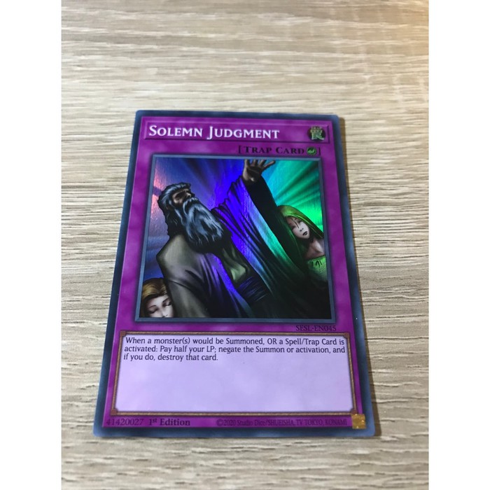 Thẻ bài YUGIOH - Solemn Judgment - SESL-EN045 - Super Rare