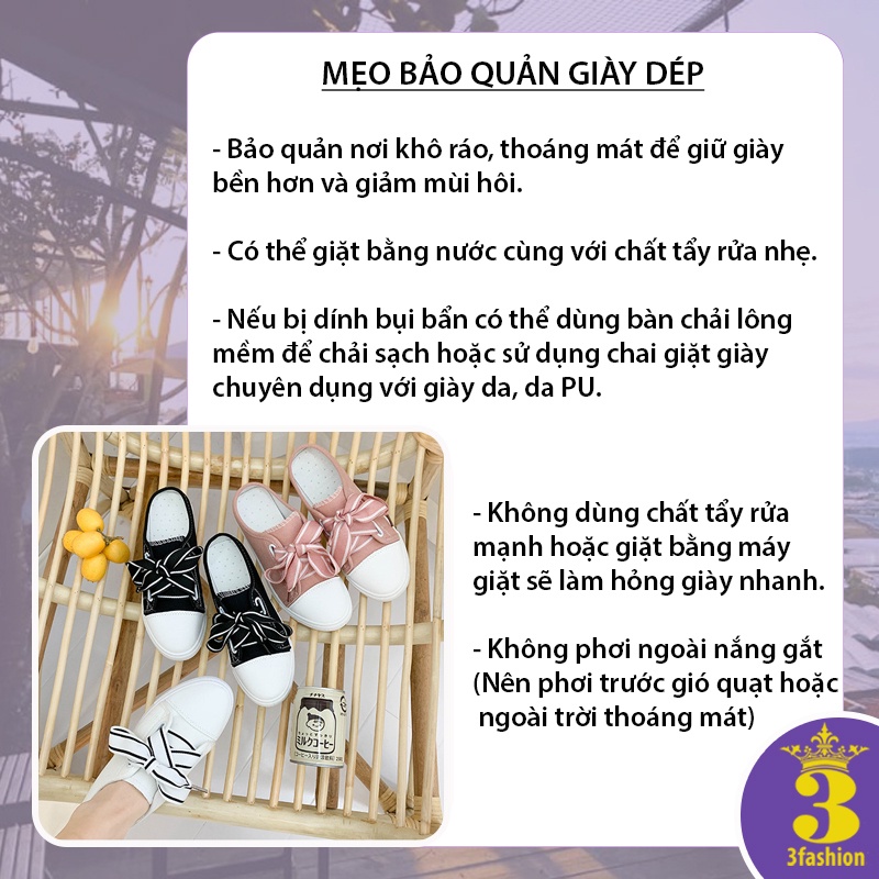 Giày Sục Nữ Thời Trang Vải Cao Cấp Thắt Dây Bản To Stye Hàn Quốc Cực Xinh - 3181