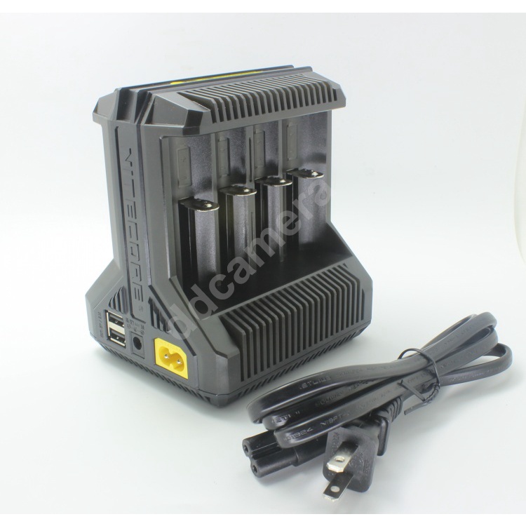 Sạc pin đa năng Nitcore I8 sạc pin 18650, sạc 8 pin song song8650, 26500, 26650, 18500, AA, AAA, C ,...)