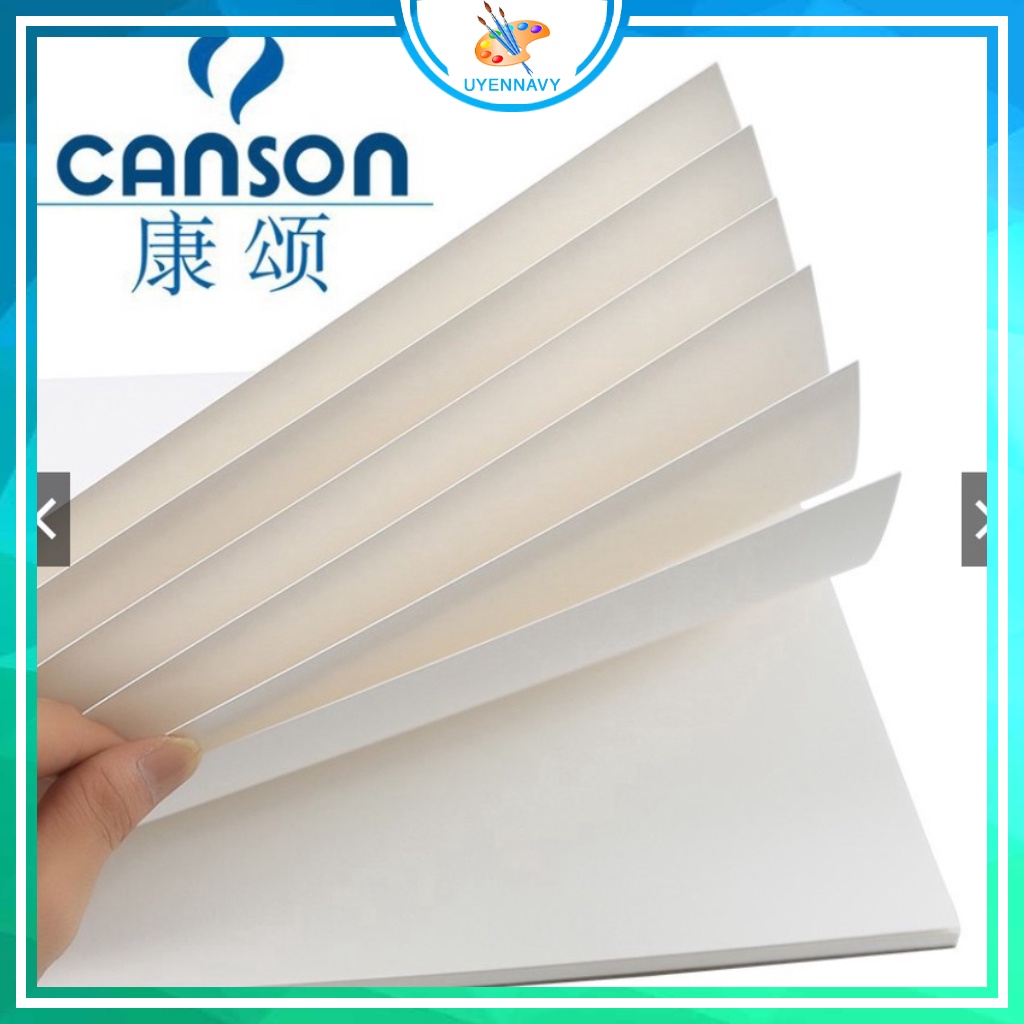 🔥GIẤY CANSON PHÁP ĐL 180g/m2- A3,A4(tập 10 tờ) 🔥 dùng để vẽ màu nước chuẩn
