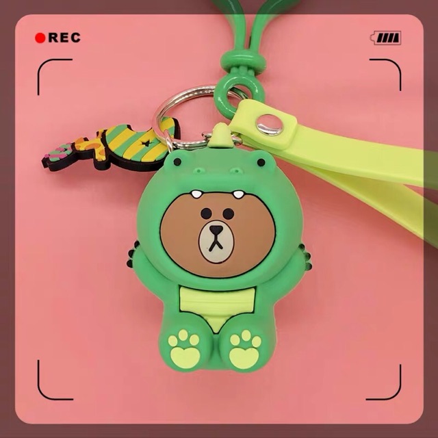 Móc khoá gấu Linefriends có tag cartoon - tiemcuaan