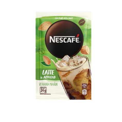 Cà phê hòa tan NESCAFÉ (Latte Sữa Hạt Vị Hạt Phỉ/Hạnh Nhân/Dừa/Caramel) 5k/1 gói