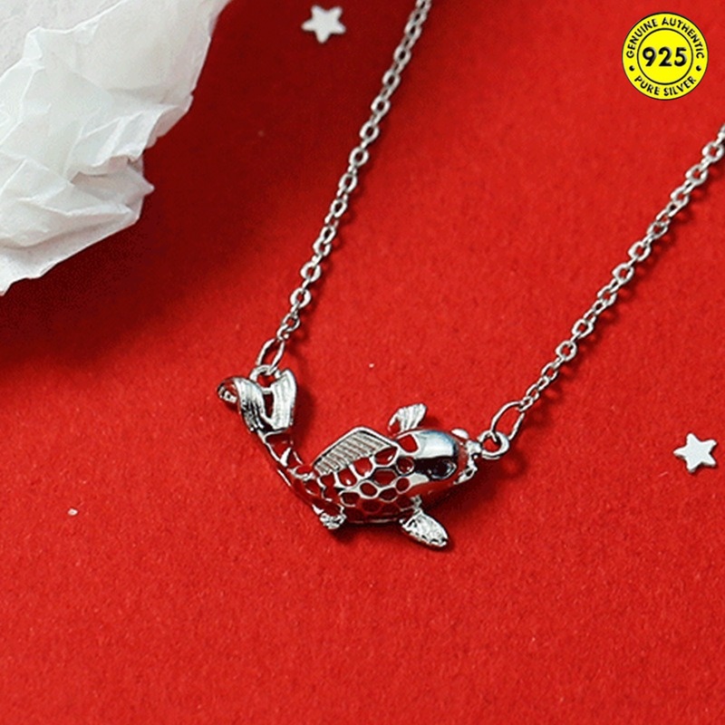 Vòng cổ mặt hình cá Koi phong cách Trung Hoa
