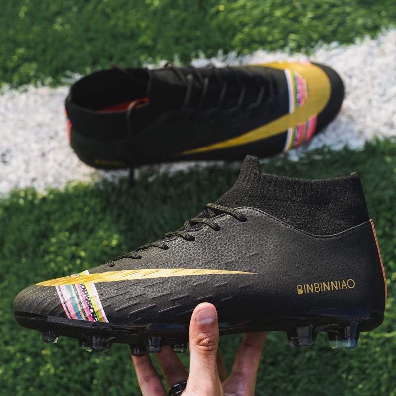 Giày đá bóng đinh cao thích hợp đá sân cỏ tự nhiên cỡ giày 35-45 FG Futsal