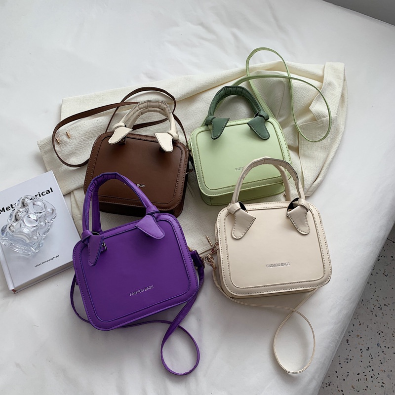 Túi Đeo Chéo Hình Vuông Nhỏ Màu Trơn Thời Trang Mùa Hè Hàng Mới 2022
