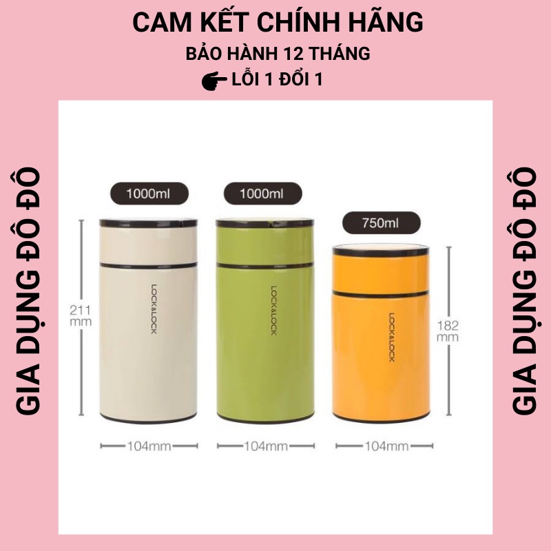 BÌNH GIỮ NHIỆT INOX 304 ĐỰNG THỨC ĂN FOOD JAR LOCK&LOCK LHC8022 750ML