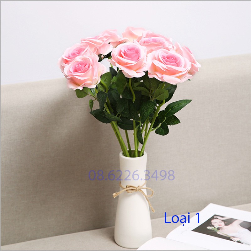 Hoa hồng giả SIÊU ĐẸPFREESHIP Hoa giả nhân tạo  - Phong cách Hàn Quốc