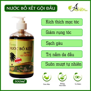 Nước Bồ Kết An Nhiên 500ml - Dầu gội đầu giảm rụng tóc, kích thích mọc tóc