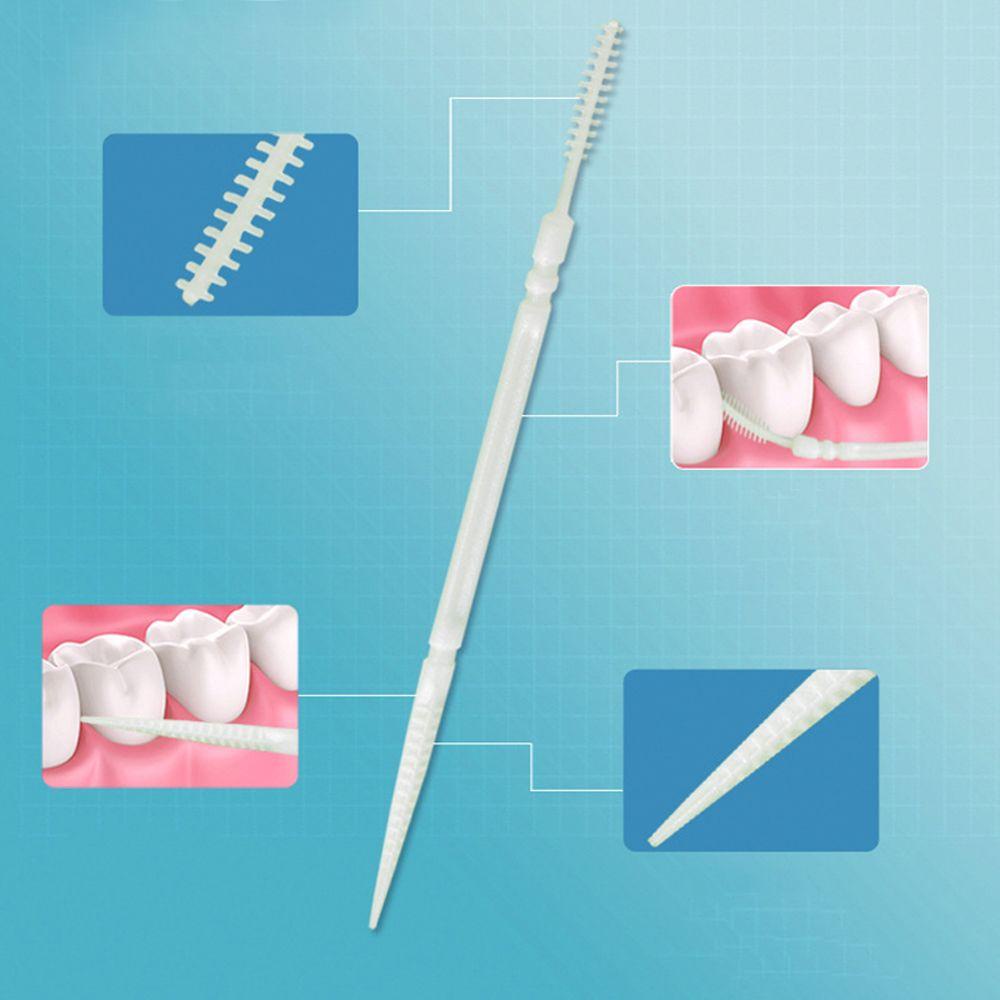 Set 100 Bàn Chải Hai Đầu Vệ Sinh Răng Miệng Siêu Mịn Sử Dụng Một Lần