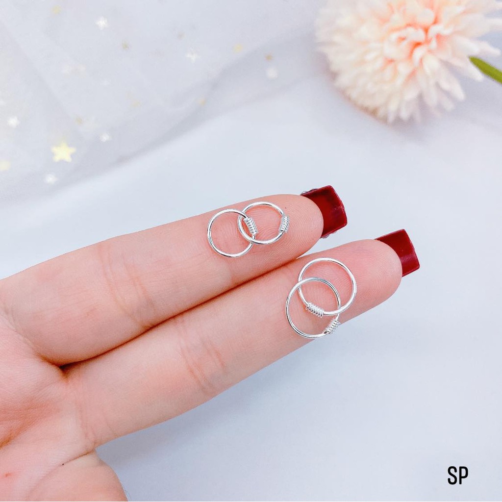BÔNG TAI CÔNG CỐNG- VÒNG TÀU TRÒN TRƠN BẠC TA