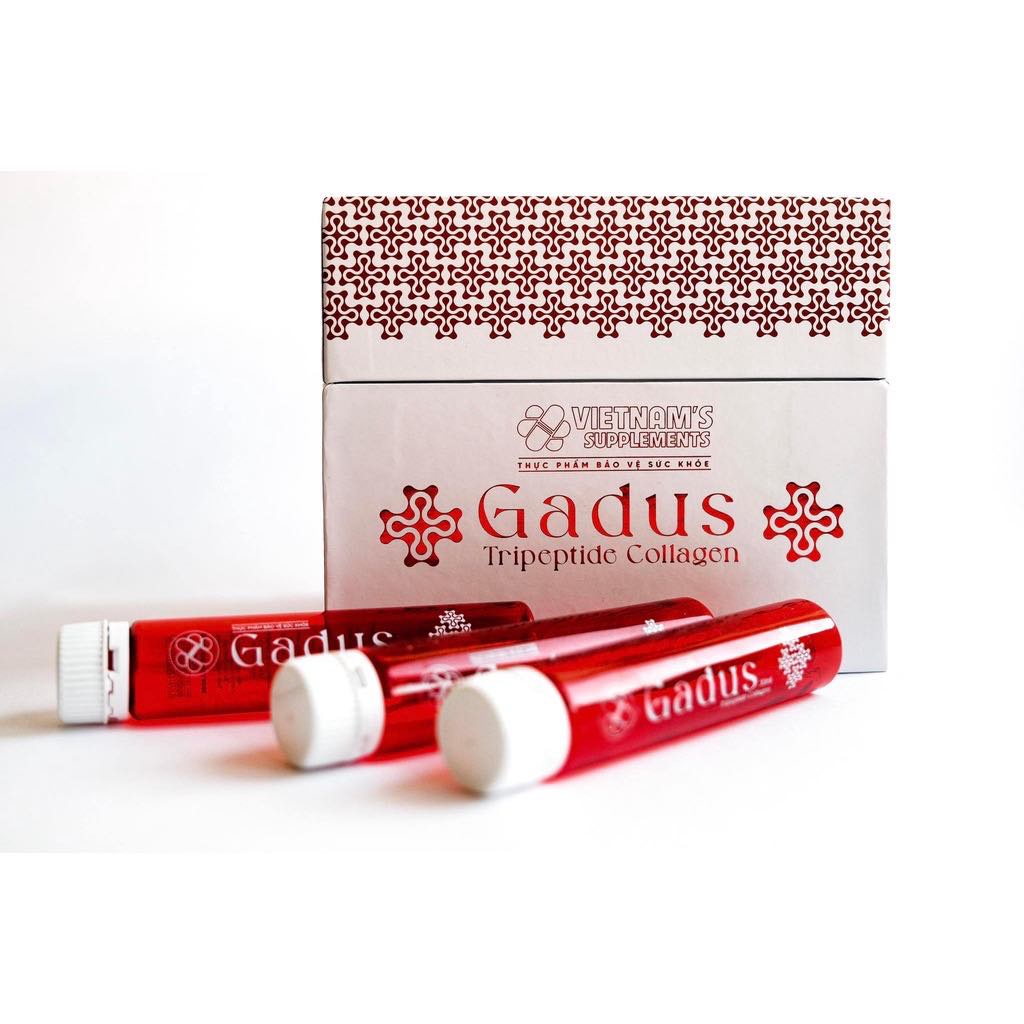 Nước uống Gadus Tripeptide Collagen hỗ trợ đẹp da, ngăn ngừa lão hoá 30ml x 30 lọ/hộp - Vietnam's Supplements