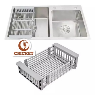 (Xả kho bán giá siêu rẻ) Rổ đa năng kéo rút gọn INOX gác bồn rửa chén, Rổ INOX đa năng siêu bền, hàng chuẩn loại I
