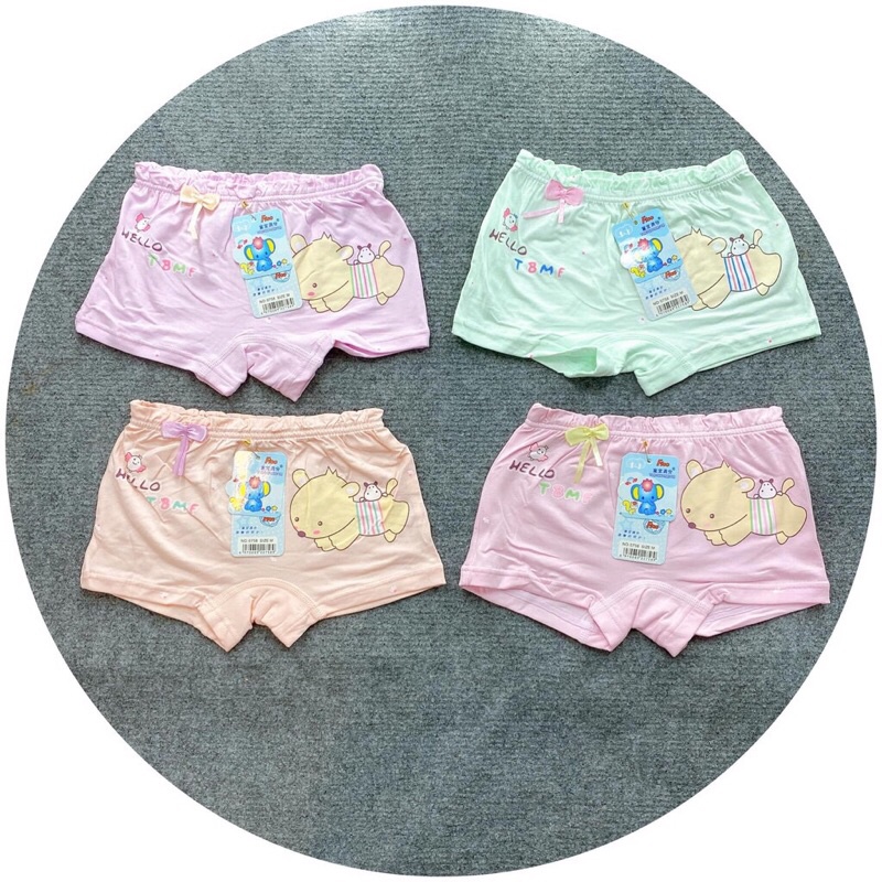 Quần chíp đùi bé gái họa tiết dễ thương, quần trẻ em cotton 100% mềm mại thoải mái 0785