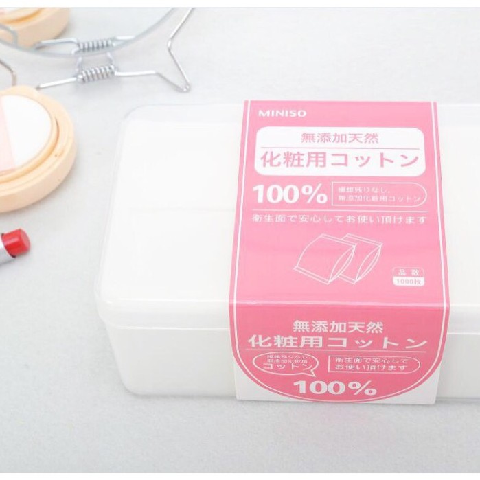 Bông tẩy trang Miniso hộp 1000 miếng - 2016 Skincare