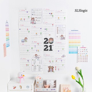 Lịch dán tường lên kế hoạch năm mới 2021