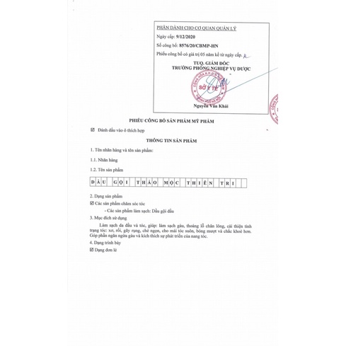 DẦU GỘI THẢO MỘC THIÊN TRI 500ml