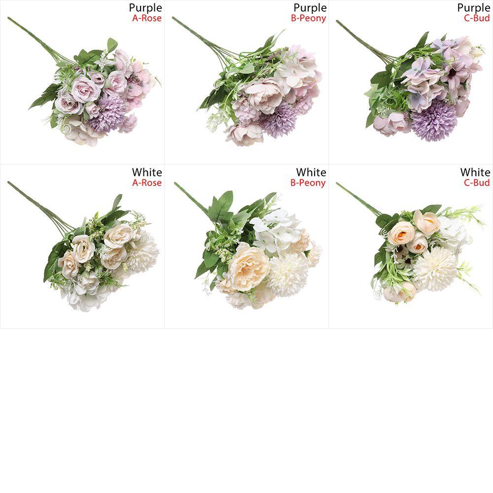 KUNHEV Bó Hoa Mẫu Đơn Giả 7 Bông Trang Trí Tiệc Cưới