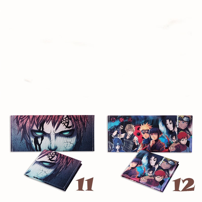 Ví Vải canvas Ngắn In Hoạt Hình one piece / naruto / tokyo ghoul Dễ Thương Cho Học Sinh