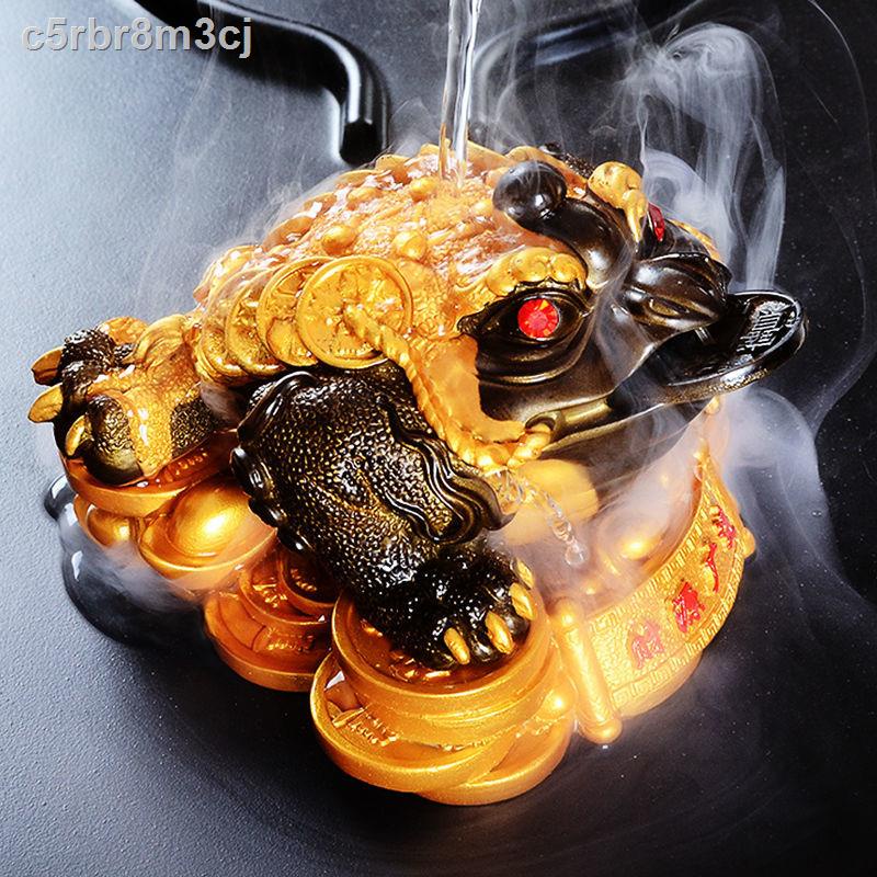 ☈ ✚♘Đồ trang trí trà thú cưng đổi màu trà thú cưng may mắn cóc vàng bong bóng trà cóc vàng  trà đạo bàn trà kh