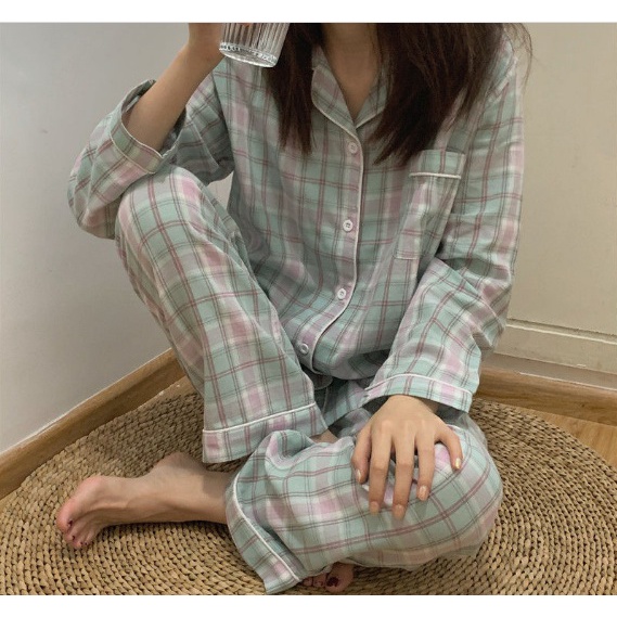 Đồ Bộ Nữ Pijama Tay Dài Quần Dài Cao Cấp Chất Dày Ấm in hình ngộ nghĩnh