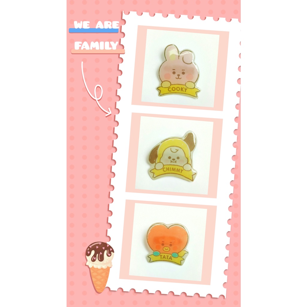 Ghim cài áo BTS, túi, balo phong cách BT21