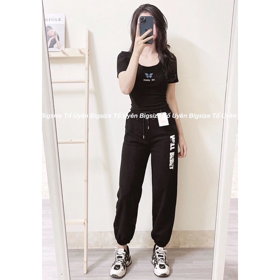 (T.U Bigsize 50-80kg) Áo Croptop Cộc Tay Cổ Trễ Thêu Hồ Điệp Phong Cách Chubby